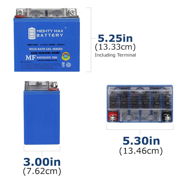 YB9A-A 12V 9AH GEL Replacement Battery Compatible With Yuasa Yumicron Polaris - 4PK